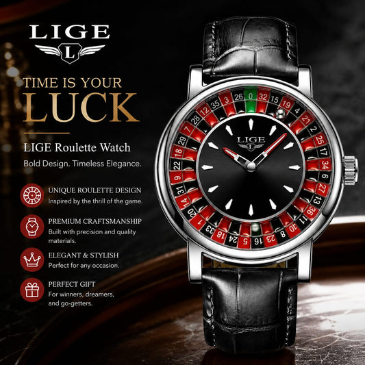LIGE Roulette Dial Watch